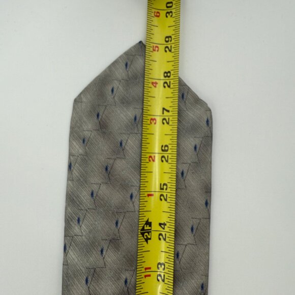 Colours By Alexander Julian Silver & Blue Diamond Silk Made in USA Necktie Tie - Picture 10 of 10